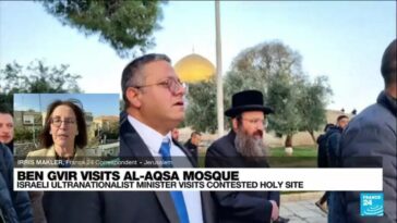 El ministro ultranacionalista israelí visita el lugar sagrado de Jerusalén, los palestinos critican la "provocación"