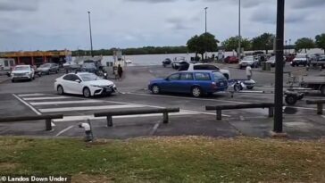 El automóvil estaba estacionado en un lugar de estacionamiento designado para remolques de botes (en la foto) en un lugar popular para navegar a una hora de Brisbane.