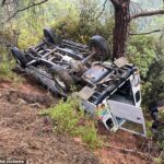 Una familia británica ha engañado a la muerte después de que el 4x4 de su guía turístico cayera en picado en una carretera de montaña en Chipre