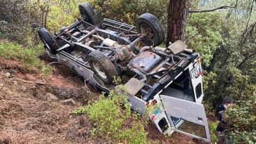 Una familia británica ha engañado a la muerte después de que el 4x4 de su guía turístico cayera en picado en una carretera de montaña en Chipre