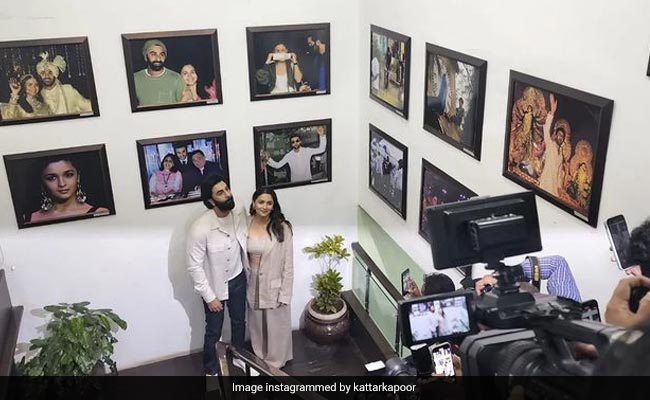 Pics: Alia Bhatt-Ranbir Kapoor, At An Event, Pose Inside A Room Filled With Their Memorable Moments