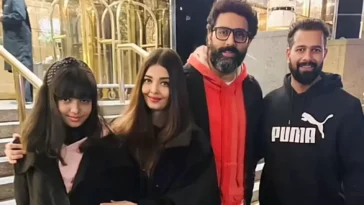 Fotos inéditas de Aishwarya Rai, Abhishek Bachchan y Aaradhya Bachchan mientras posan con un fan en Nueva York