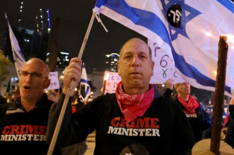 Gobierno de derecha de Netanyahu protesta en Tel Aviv