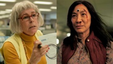 Jamie Lee Curtis and Michelle Yeoh in Everything Everywhere All at Once.