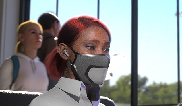 La firma francesa Skyted tiene la solución: una máscara que usa la persona que habla e impide que quienes la rodean escuchen su conversación.  El dispositivo de aspecto extraño se basa en material de grado militar utilizado para silenciar los motores a reacción.