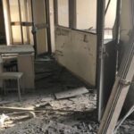 Las autoridades regionales de Kherson muestran el Hospital de Niños después del ataque ruso