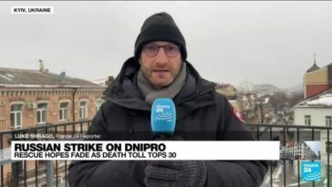 Las esperanzas de rescate se desvanecen después del ataque ruso en el Dnipro de Ucrania