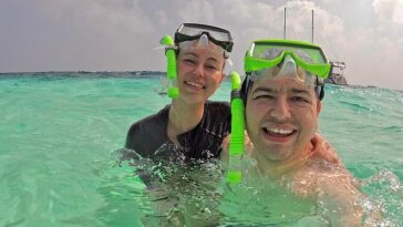 Brittany Higgins y su prometido David Sharaz han compartido fotos de su escapada a las Maldivas