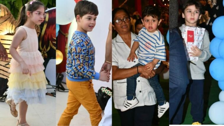 Los hijos de Karan Johar, Yash y Roohi, los hijos de Kareena Kapoor, Taimur, Jehangir asisten a la fiesta de cumpleaños del hijo de Ekta Kapoor