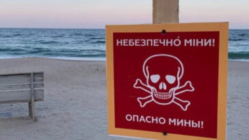 Mina antibuque destruida en la región de Odesa
