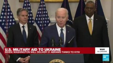 REPETICIÓN: Biden dice que los tanques estadounidenses y la ayuda a Ucrania no son una "amenaza ofensiva para Rusia"