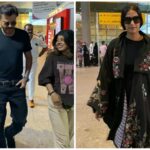 Sonam Kapoor, Anil Kapoor salen del aeropuerto con simples atuendos negros, los fanáticos lo llaman 'moda real'.  Mirar