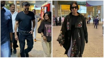 Sonam Kapoor, Anil Kapoor salen del aeropuerto con simples atuendos negros, los fanáticos lo llaman 'moda real'.  Mirar
