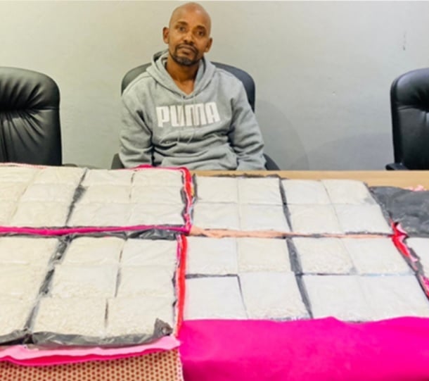 Michael Mpangala, 44, stands accused of hiding drugs in his baggage.