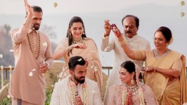 Suniel Shetty y su esposa Mana bendicen a Athiya Shetty y KL Rahul, abrazan a su hija en nuevas fotos de la ceremonia de la boda