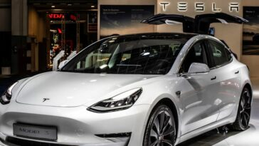 Tesla Model 3  credit: Shutterstock