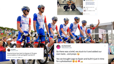 Tweets de la semana: pelea de David Gaudu y Arnaud Démare, Cadel Evans el caddie y ciclismo de nieve para algunos