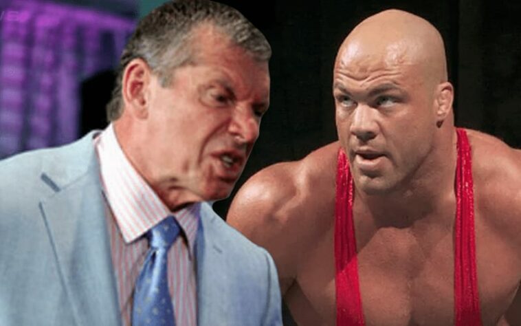 Vince McMahon una vez le gritó a Kurt Angle por hablar demasiado alto durante los partidos