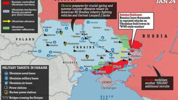 JUSTIN BRONK, investigador del Royal United Services Institute de Londres, analizó la situación más reciente en un artículo para MailOnline hoy mientras Ucrania se prepara para una ofensiva crucial de primavera y verano.