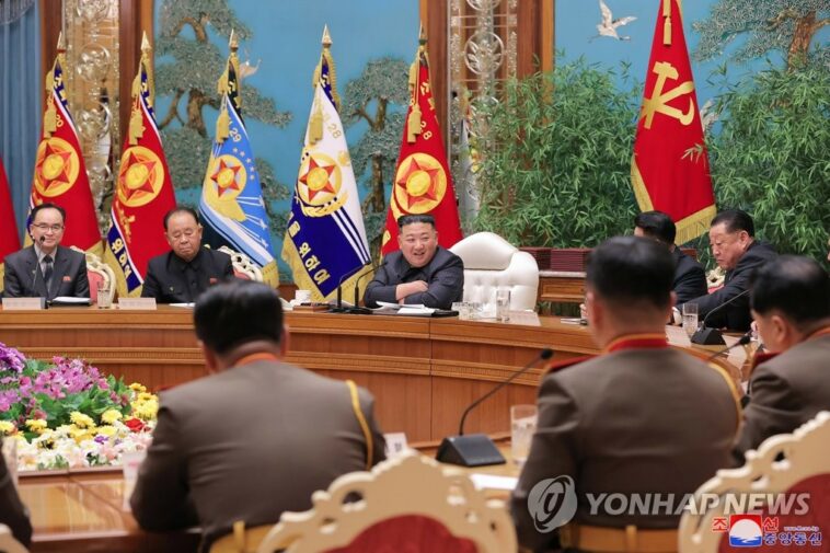 (LEAD) N. Korea calls for &apos;perfecting&apos; war readiness posture in meeting chaired by leader Kim