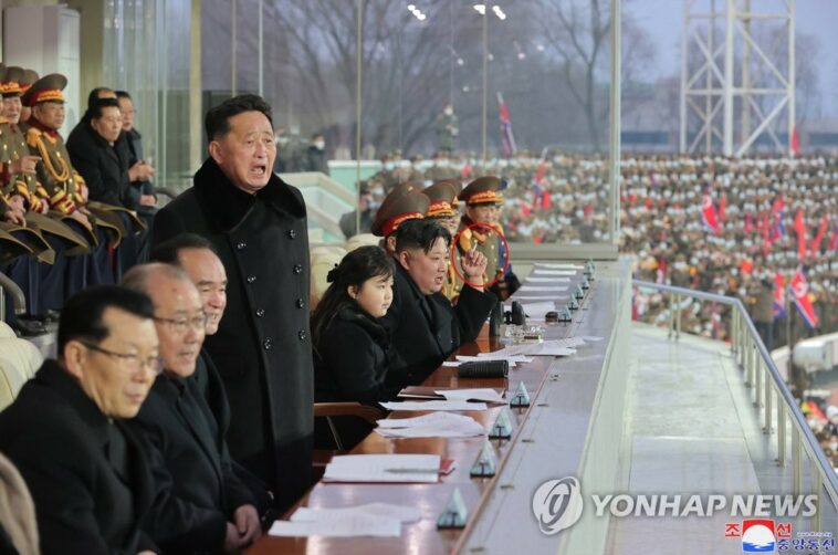 N.K. leader watches football match with daughter in celebration of his father&apos;s birthday