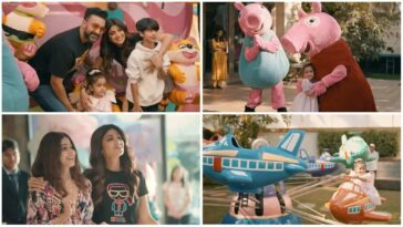 El video interior de la fiesta de cumpleaños de Peppa Pig de la hija de Shilpa Shetty, Samisha, muestra a Raj Kundra, Shamita Shetty.  Mirar