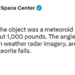 La NASA confirma que un meteorito de 2 pies golpeó Texas, pero asegura a las personas que el riesgo de las rocas espaciales es bajo