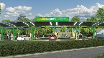 Subway anunció el martes que construirá estaciones de carga de autos eléctricos en los EE. UU. que contarán con áreas de juegos, Wi-Fi y mesas de picnic.