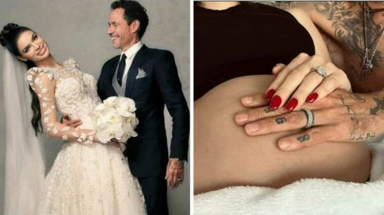 La pareja de recién casados ​​Marc Anthony y Nadia Ferreira anuncian embarazo, lo llaman 'el mejor regalo de San Valentín'