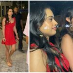 Nysa Devgan se viste de rojo y se une a Mahikaa Rampal para una divertida salida con amigos en Mumbai.  Mirar