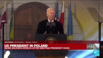 REPETICIÓN: EE. UU. Biden pronuncia un discurso después de reunirse con el presidente polaco Duda