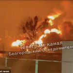 El incendio de la fábrica estalló esta mañana en Borisovka, al oeste del óblast de Belgorod.