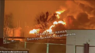 El incendio de la fábrica estalló esta mañana en Borisovka, al oeste del óblast de Belgorod.