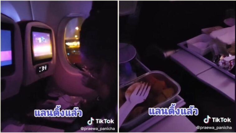 Thai Airways investiga caso de bandejas de comida no recogidas antes de aterrizar en vuelo Singapur-Bangkok
