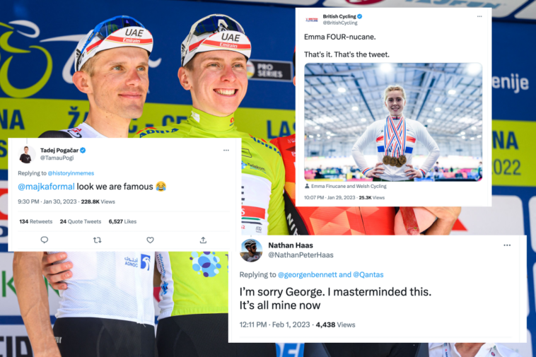 Tweets de la semana: cuando el ciclismo se generaliza, George Bennett pierde su bicicleta y el arenoso Tour de Arabia Saudita
