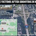 Un mapa que ilustra la proximidad de los tiroteos que ocurrieron a una milla de distancia entre sí en Memphis el sábado por la noche.