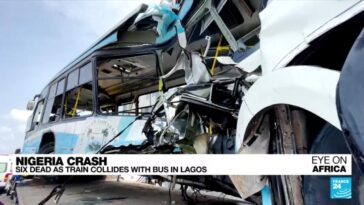 Al menos seis muertos en colisión de tren y autobús en Nigeria
