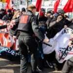 Alemania: Policía y manifestantes se enfrentan cerca de la conferencia estatal AfD