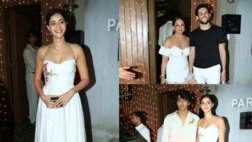 Ananya Panday asiste a una fiesta previa a la boda de su prima Alanna Panday con un código de vestimenta totalmente blanco.  Mirar