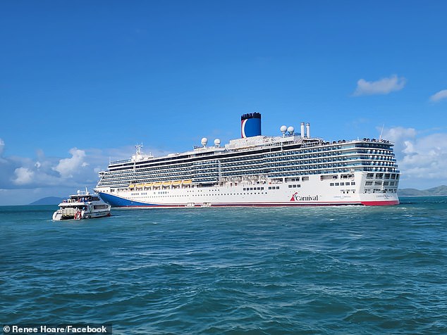 Un pasajero de un crucero hizo colapsar un transatlántico de vacaciones después de generar temores de que se había caído por la borda durante una disputa doméstica.