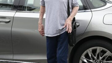 Dick Van Dyke (en la foto en Los Ángeles el 16 de junio de 2022) estrelló su automóvil contra una puerta en Malibú después de que su Lexus patinó bajo la lluvia