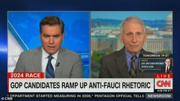 El Dr. Anthony Fauci se enfureció con sus críticos durante una entrevista con Jim Acosta en CNN el sábado.