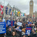 Israelíes y judíos británicos celebran manifestación en Londres contra reforma judicial