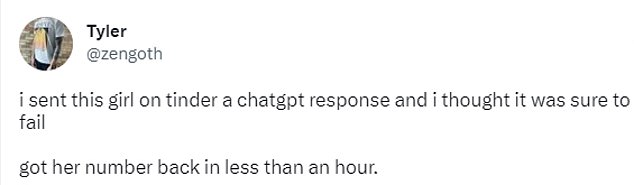 ChatGPT ha demostrado ser el mejor aliado entre los hombres que buscan el amor en línea: el chatbot ayudó a un usuario de Tinder a conseguir una cita en menos de una hora.
