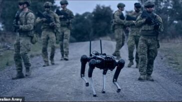 El ejército australiano ha presentado una actualización de su sistema de control mental que alimenta a los perros robot en el campo de batalla.