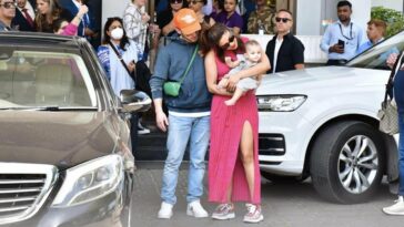 Malta Marie, bienvenida a la India.  Priyanka Chopra y Nick Jonas aterrizan en Mumbai con su hija