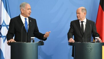 Prime Minister Benjamin Netanyahu and Chancellor Olaf Scholz  credit: Haim Zach. Israel Government Press Office