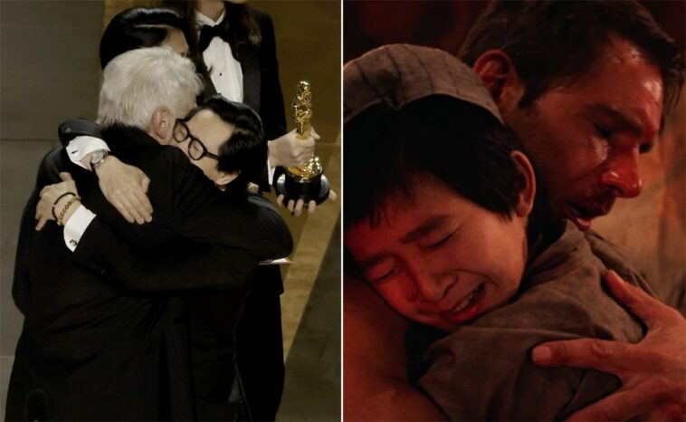 Oscars 2023: An Indiana Jones Hug, Then And Now - Ke Huy Quan And Harrison Ford