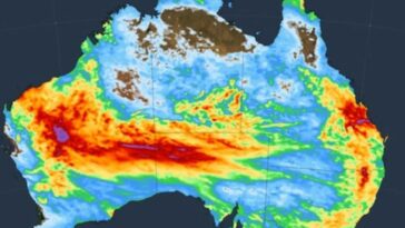 Perspectiva empapada mientras bandas nubosas barren para asfixiar a Australia