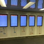 Las pantallas en la Estación Central estaban completamente en blanco el miércoles por la tarde luego de un apagón